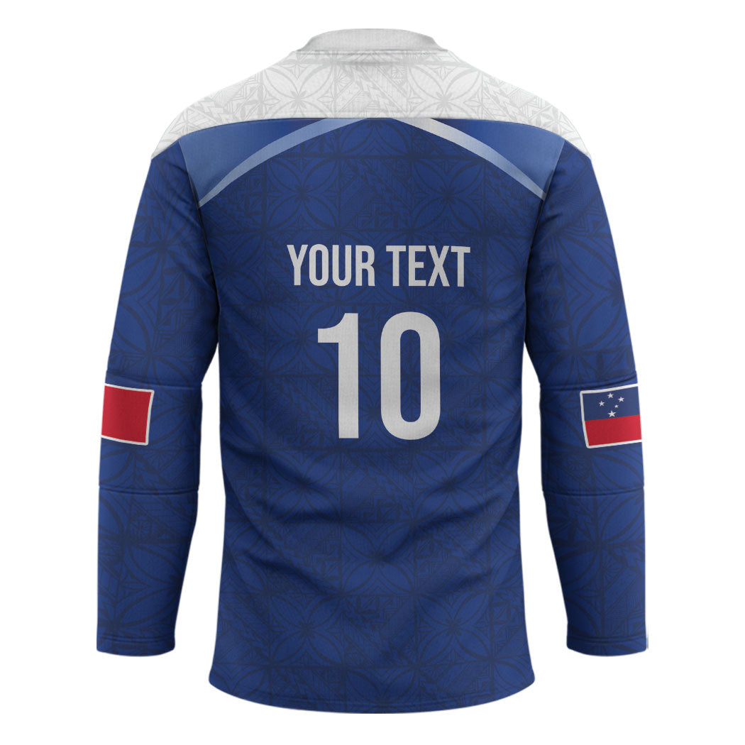 Samoa Rugby Custom Hockey Jersey Six Eight Five to The World - Pacific Motif