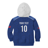 Samoa Rugby Custom Kid Hoodie Six Eight Five to The World - Pacific Motif