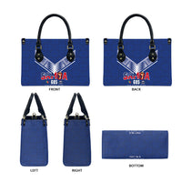 Samoa Rugby Leather Bag Six Eight Five to The World - Pacific Motif