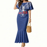 Samoa Rugby Custom Mermaid Dress Six Eight Five to The World - Pacific Motif