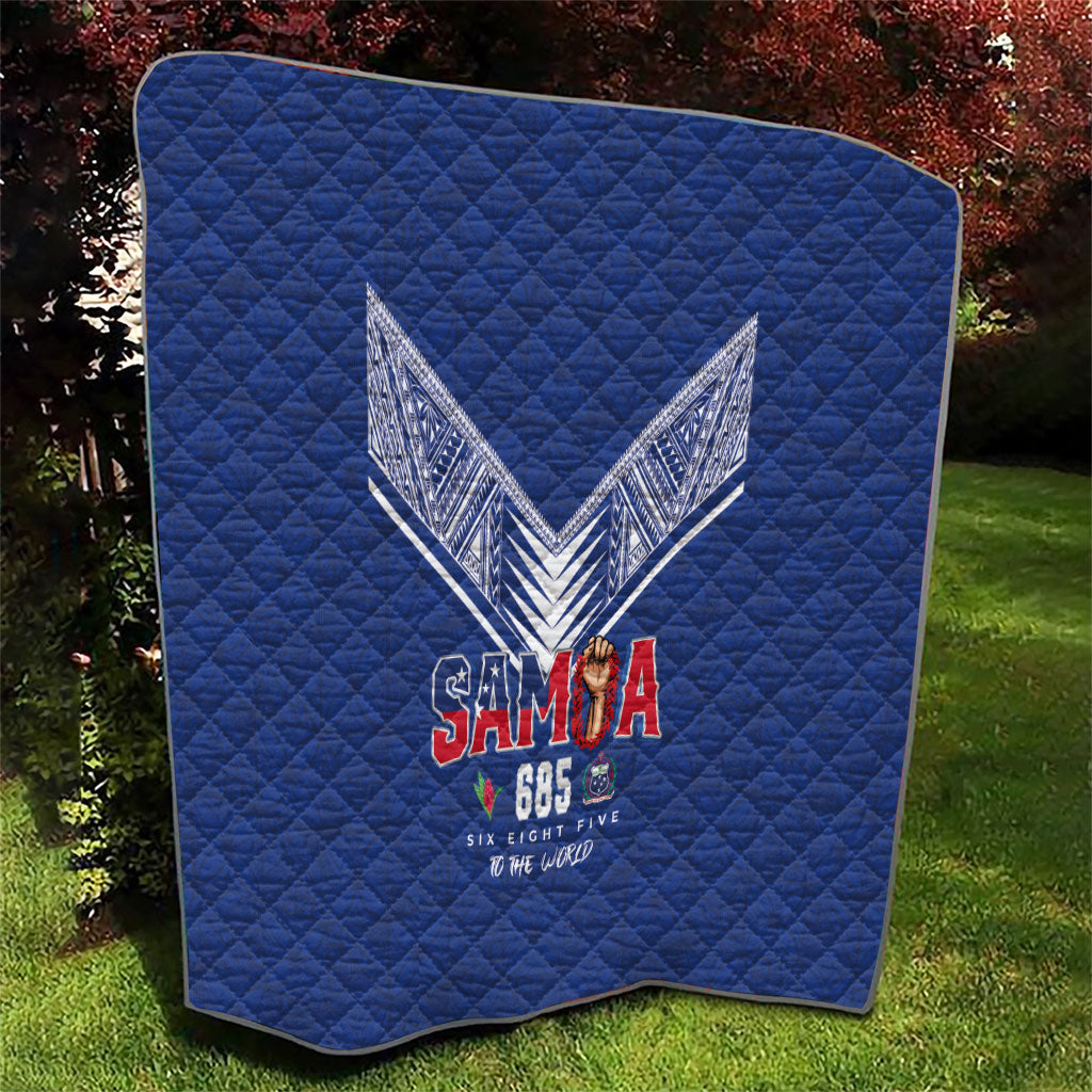 Samoa Rugby Quilt Six Eight Five to The World - Pacific Motif