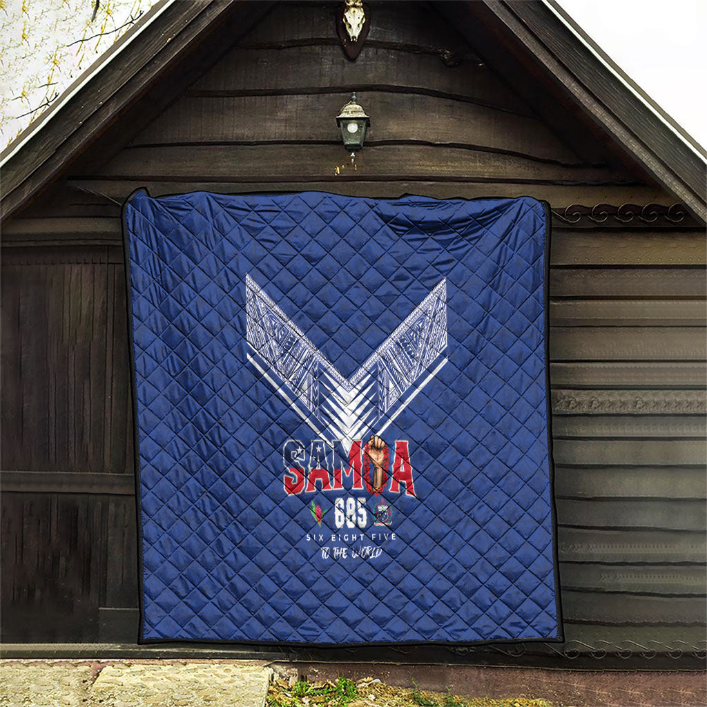 Samoa Rugby Quilt Six Eight Five to The World - Pacific Motif