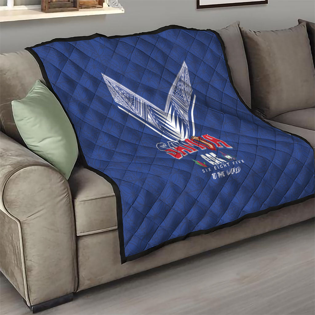 Samoa Rugby Quilt Six Eight Five to The World - Pacific Motif