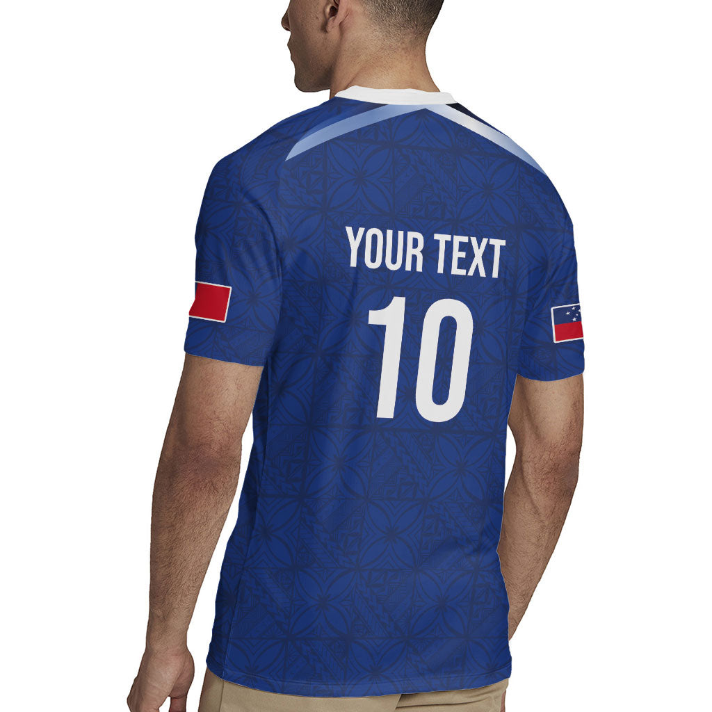 Samoa Rugby Custom Rugby Jersey Six Eight Five to The World - Pacific Motif