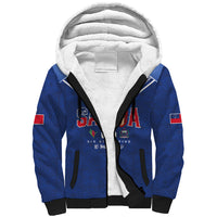 Samoa Rugby Custom Sherpa Hoodie Six Eight Five to The World - Pacific Motif