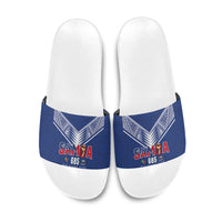 Samoa Rugby Slide Sandals Six Eight Five to The World - Pacific Motif