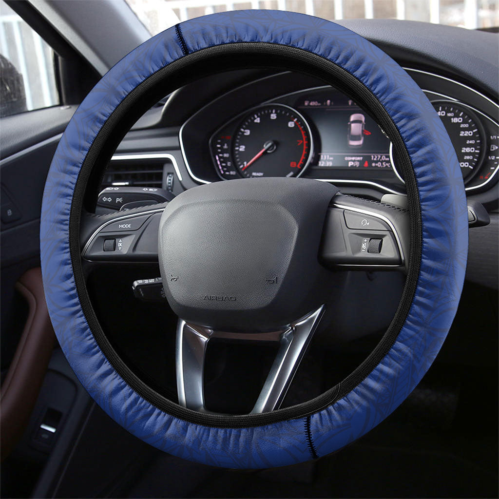 Samoa Rugby Steering Wheel Cover Six Eight Five to The World - Pacific Motif