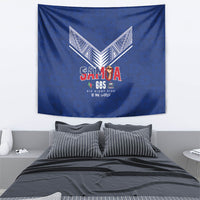 Samoa Rugby Tapestry Six Eight Five to The World - Pacific Motif