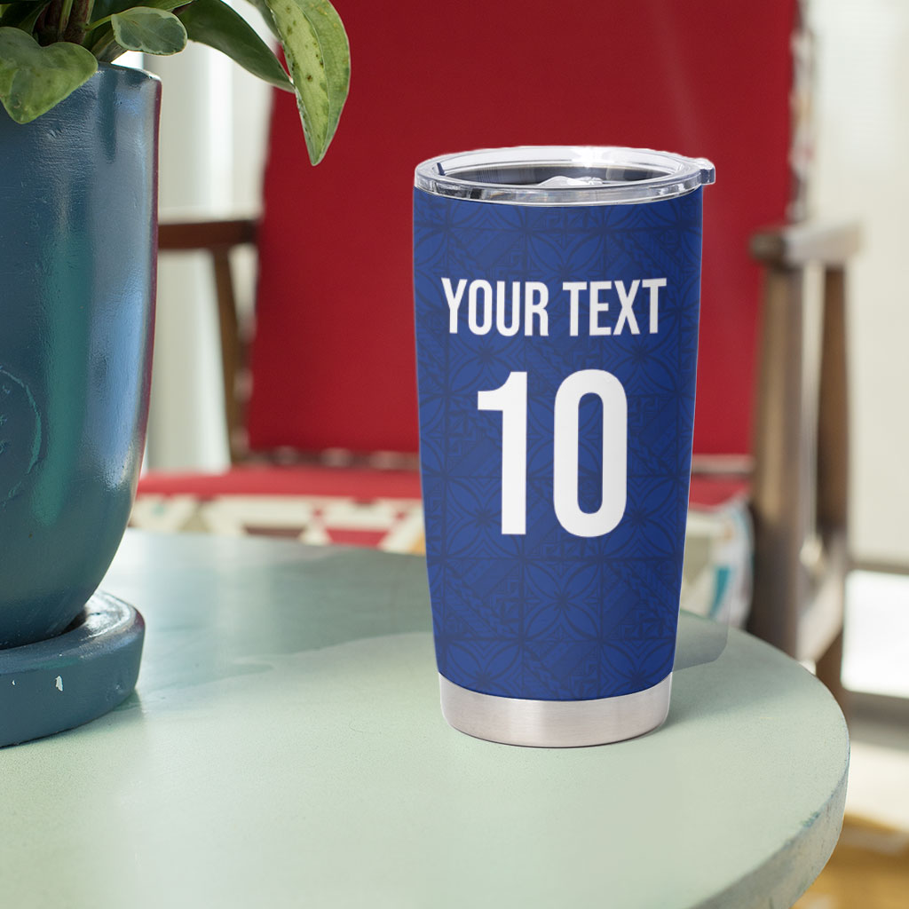 Samoa Rugby Custom Tumbler Cup Six Eight Five to The World - Pacific Motif