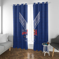 Samoa Rugby Window Curtain Six Eight Five to The World - Pacific Motif