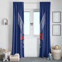 Samoa Rugby Window Curtain Six Eight Five to The World - Pacific Motif