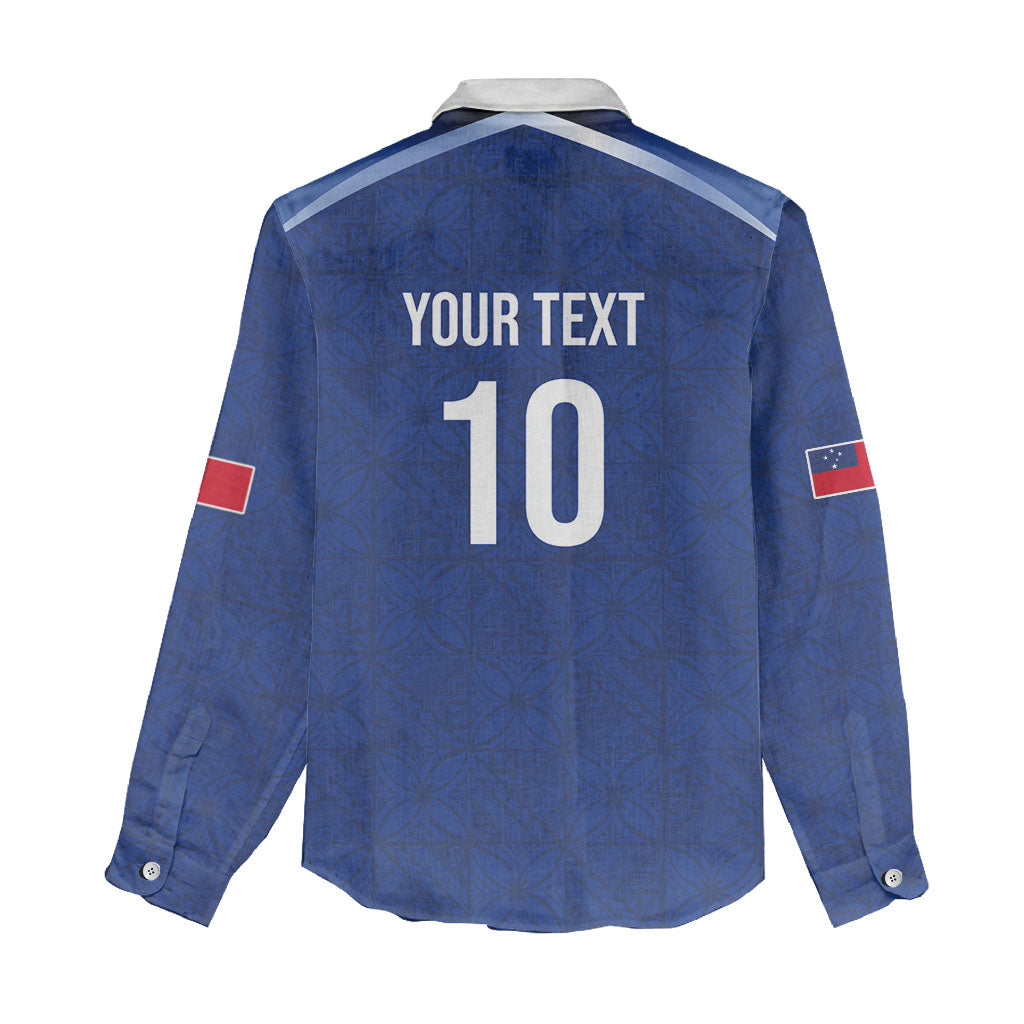 Samoa Rugby Custom Women Casual Shirt Six Eight Five to The World - Pacific Motif