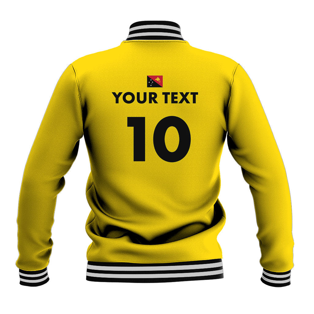 Papua New Guinea Rugby Custom Baseball Jacket Six Seven Five to The World - Melanesian Pattern