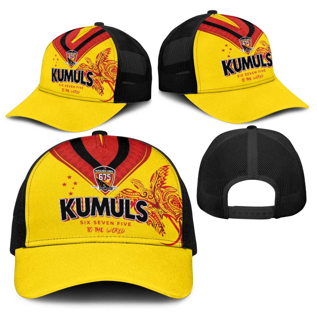 Papua New Guinea Rugby Baseball Net Cap Six Seven Five to The World - Melanesian Pattern