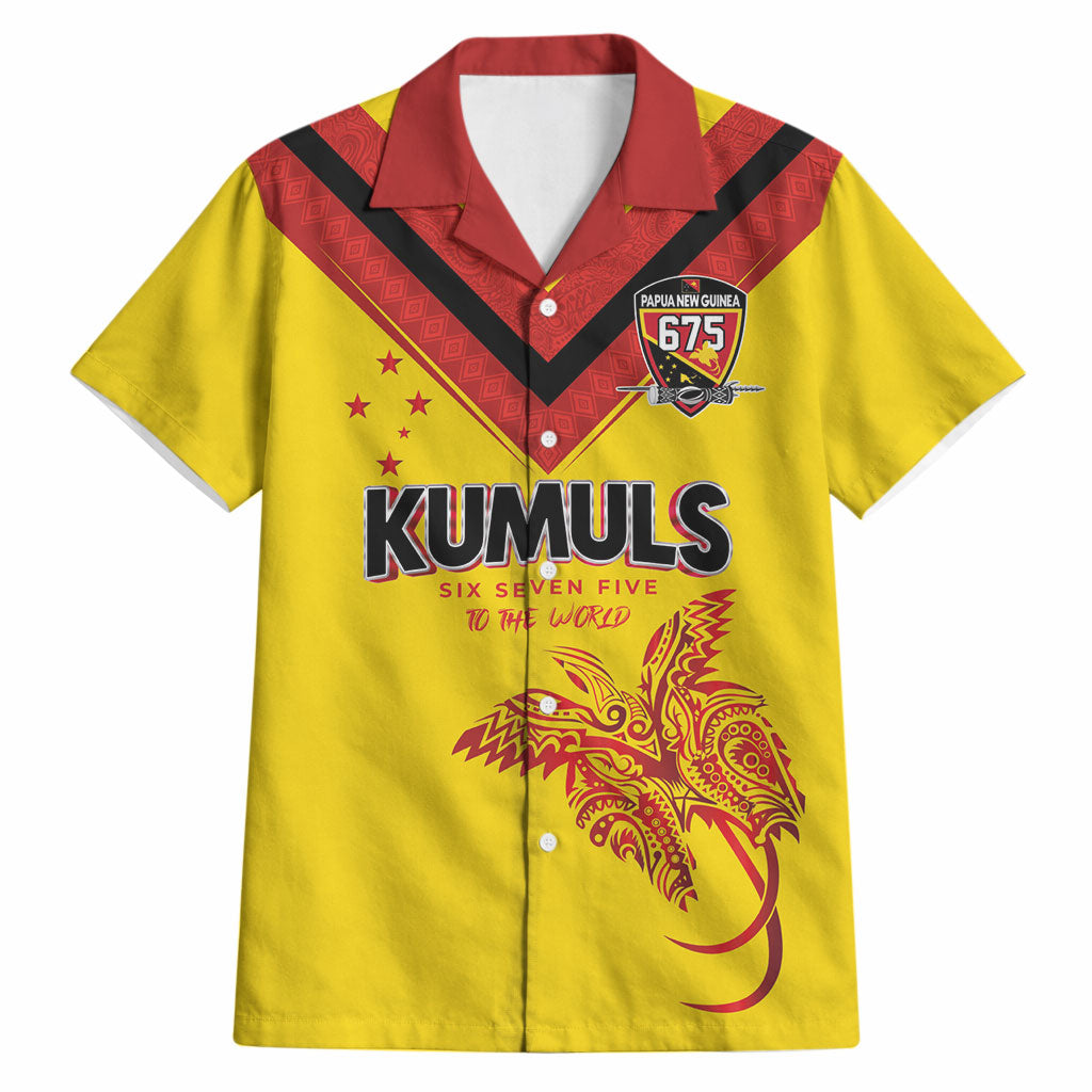 Papua New Guinea Rugby Custom Hawaiian Shirt Six Seven Five to The World - Melanesian Pattern