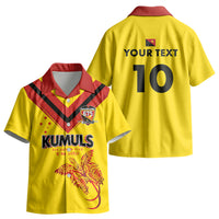 Papua New Guinea Rugby Custom Kid Hawaiian Shirt Six Seven Five to The World - Melanesian Pattern