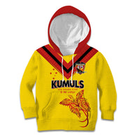 Papua New Guinea Rugby Custom Kid Hoodie Six Seven Five to The World - Melanesian Pattern