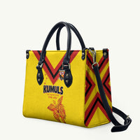 Papua New Guinea Rugby Leather Bag Six Seven Five to The World - Melanesian Pattern