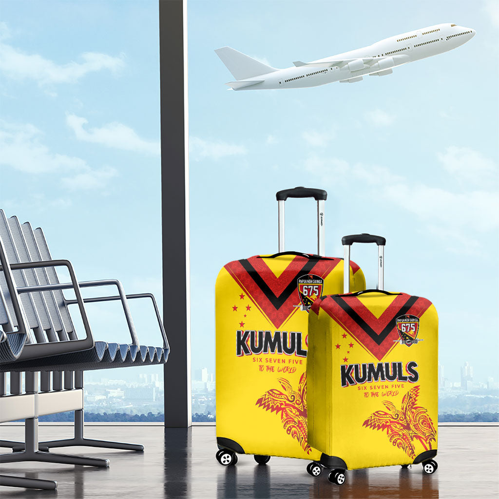 Papua New Guinea Rugby Luggage Cover Six Seven Five to The World - Melanesian Pattern