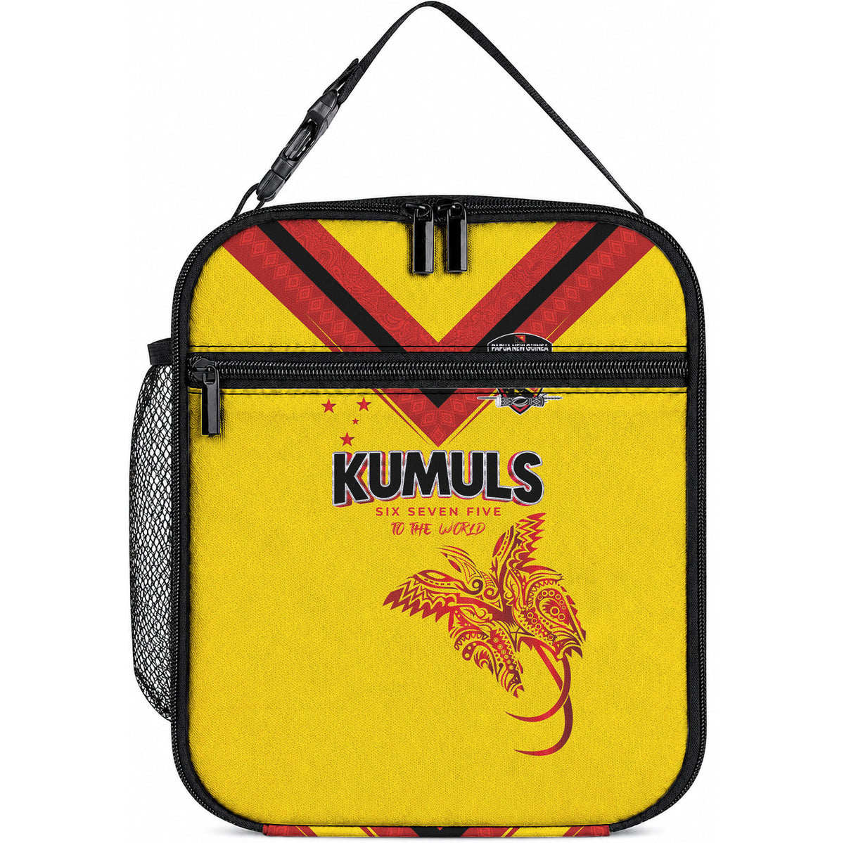 Papua New Guinea Rugby Lunch Bag Six Seven Five to The World - Melanesian Pattern