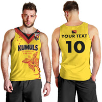 Papua New Guinea Rugby Custom Men Tank Top Six Seven Five to The World - Melanesian Pattern