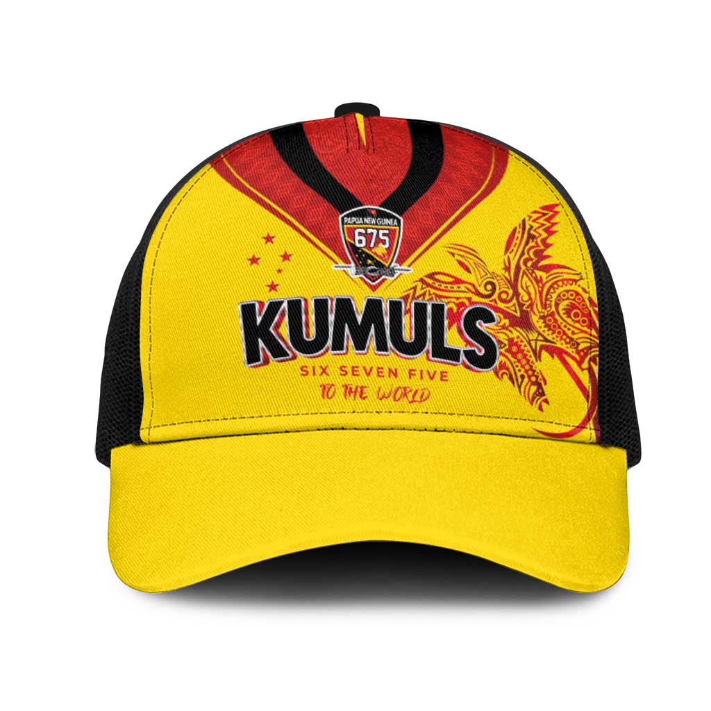 Papua New Guinea Rugby Mesh Trucker Cap Six Seven Five to The World - Melanesian Pattern