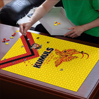 Papua New Guinea Rugby Puzzle Six Seven Five to The World - Melanesian Pattern