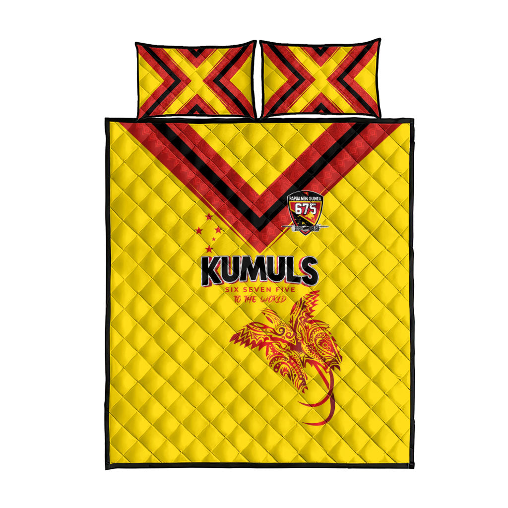 Papua New Guinea Rugby Quilt Bed Set Six Seven Five to The World - Melanesian Pattern