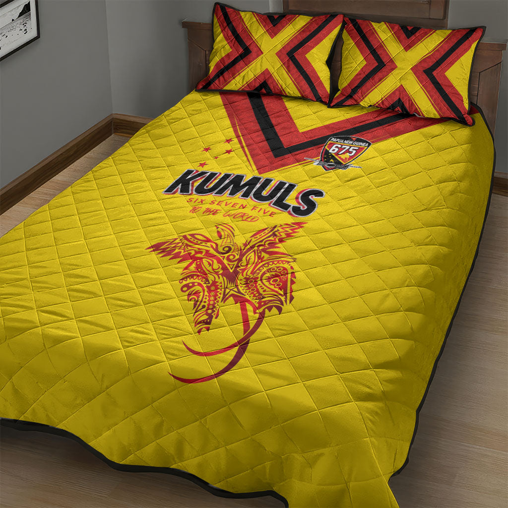 Papua New Guinea Rugby Quilt Bed Set Six Seven Five to The World - Melanesian Pattern