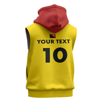 Papua New Guinea Rugby Custom Sleeveless Hoodie Six Seven Five to The World - Melanesian Pattern