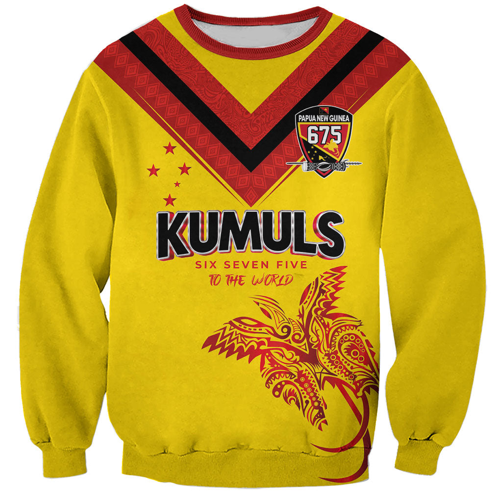 Papua New Guinea Rugby Custom Sweatshirt Six Seven Five to The World - Melanesian Pattern LT03 Unisex Multicolor - Polynesian Pride