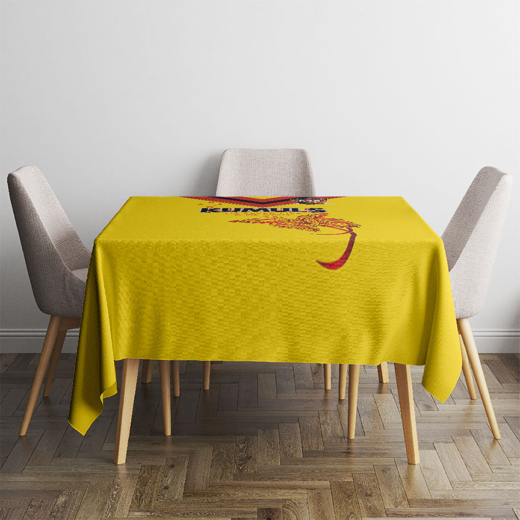 Papua New Guinea Rugby Tablecloth Six Seven Five to The World - Melanesian Pattern