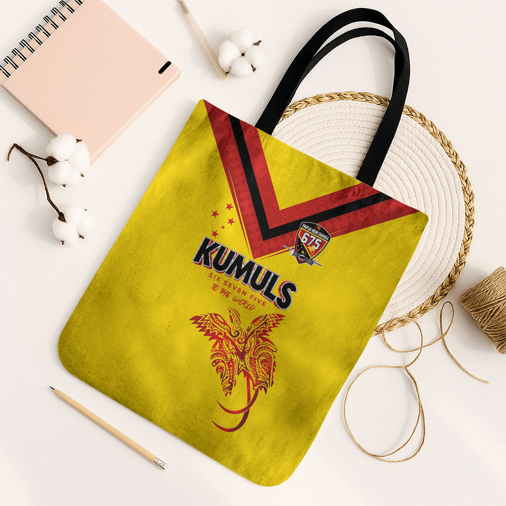 Papua New Guinea Rugby Tote Bag Six Seven Five to The World - Melanesian Pattern