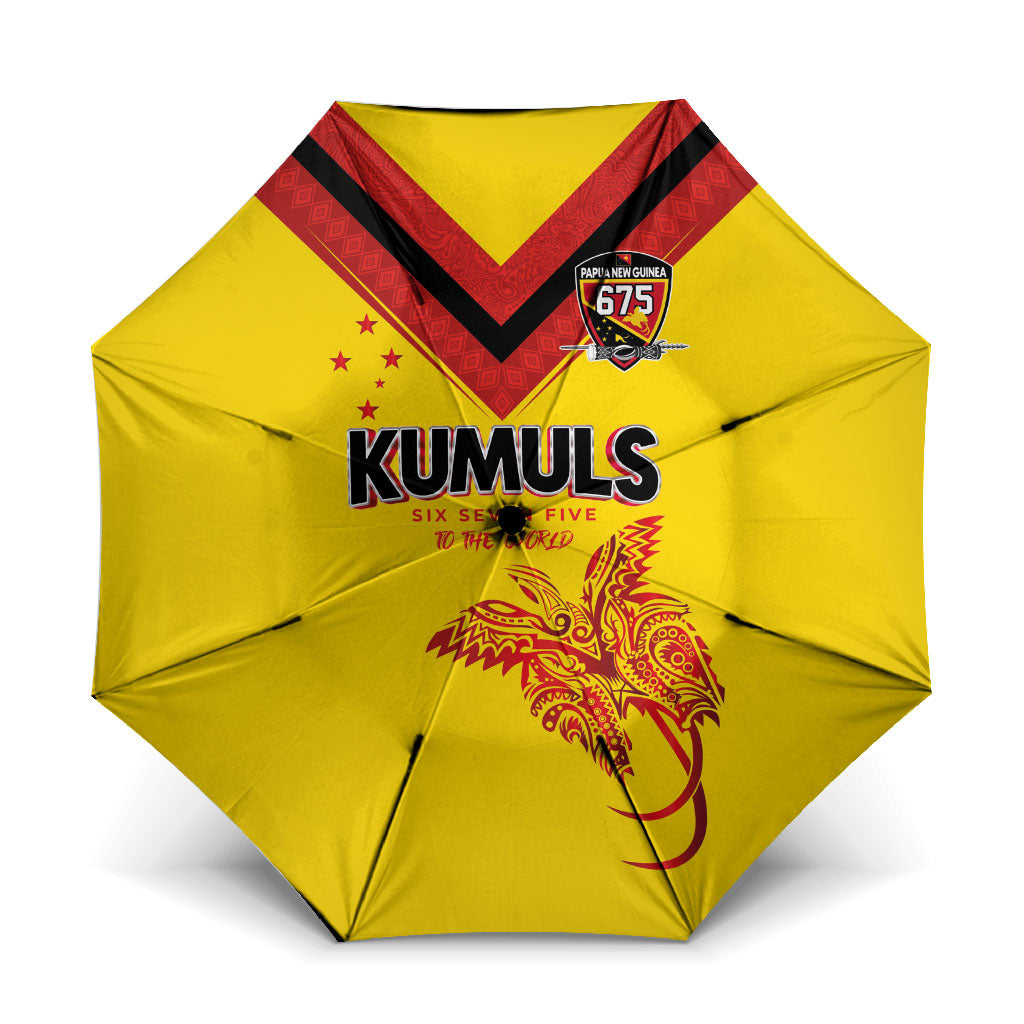 Papua New Guinea Rugby Umbrella Six Seven Five to The World - Melanesian Pattern