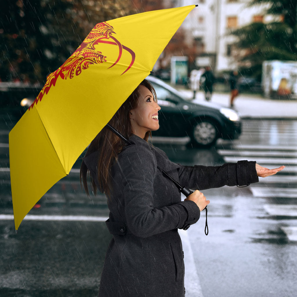 Papua New Guinea Rugby Umbrella Six Seven Five to The World - Melanesian Pattern