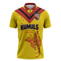 Papua New Guinea Rugby Custom Zipper Polo Shirt Six Seven Five to The World - Melanesian Pattern LT03 Multicolor - Polynesian Pride