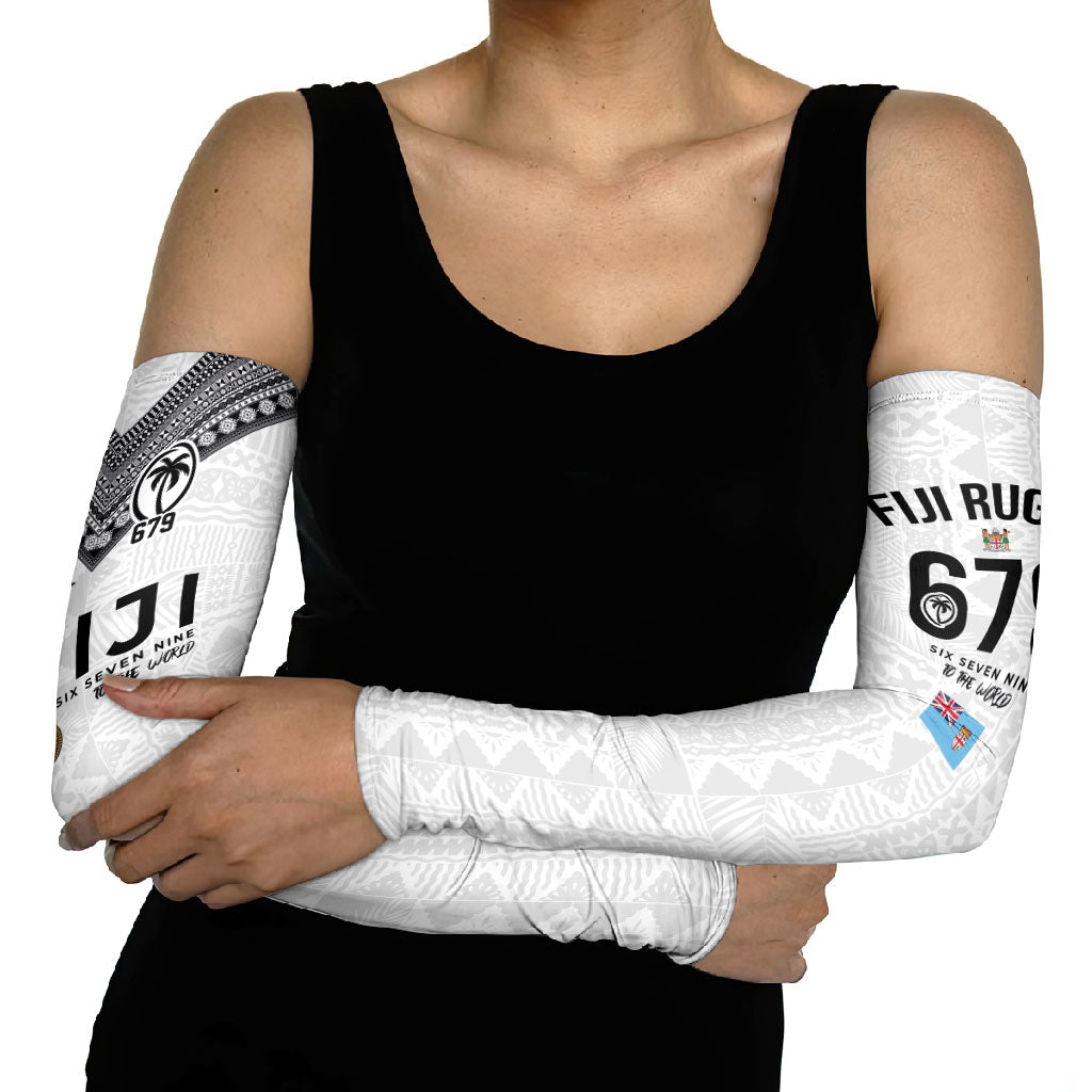 Fijian Rugby Arm Sleeves Six Seven Nine to The World - Tapa Pattern
