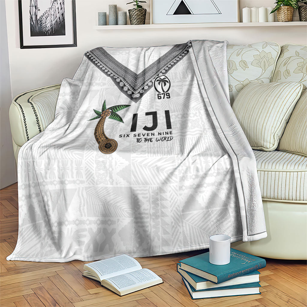 Fijian Rugby Blanket Six Seven Nine to The World - Tapa Pattern