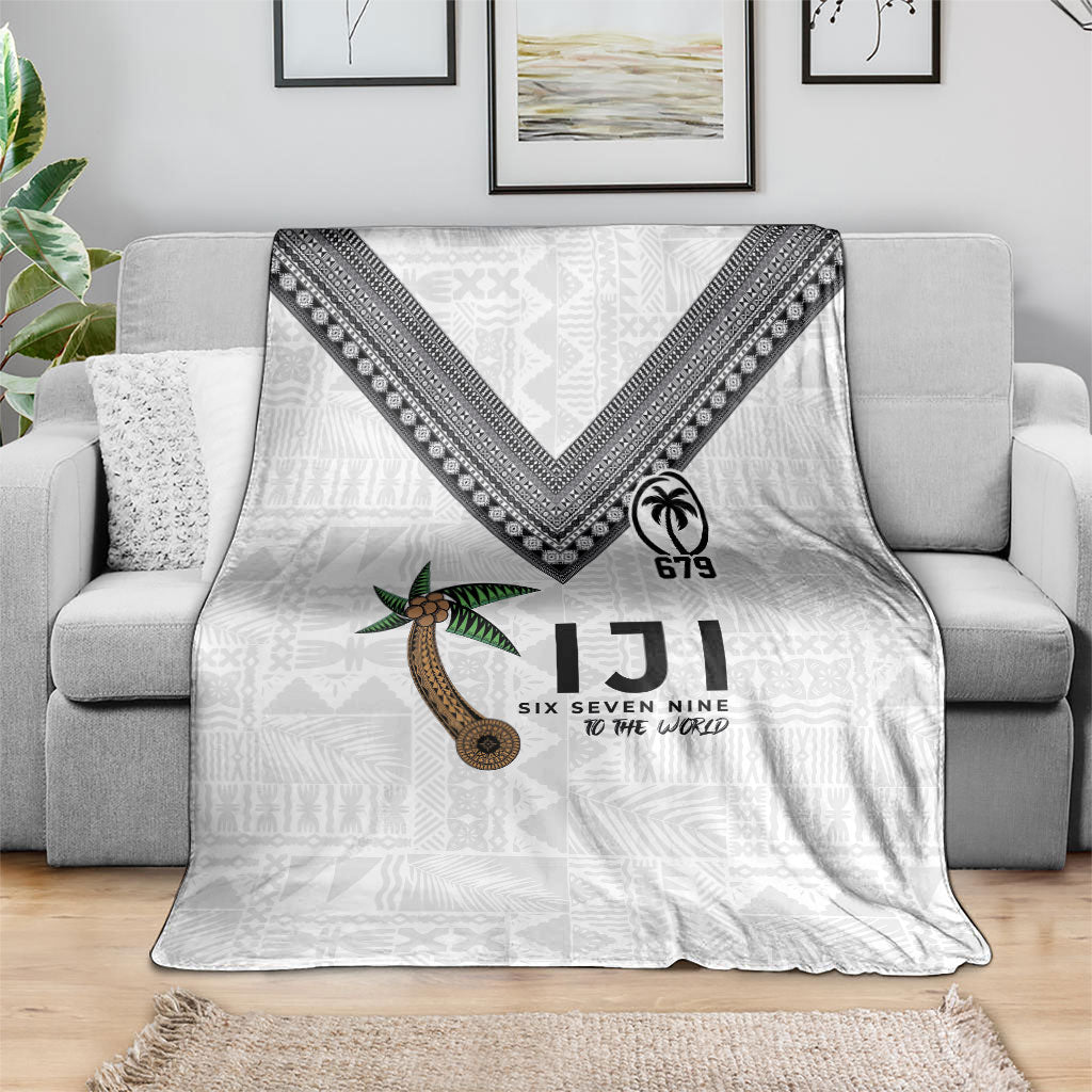 Fijian Rugby Blanket Six Seven Nine to The World - Tapa Pattern