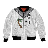 Fijian Rugby Bomber Jacket Six Seven Nine to The World - Tapa Pattern