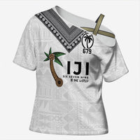 Fijian Rugby Cross Shoulder Shirt Six Seven Nine to The World - Tapa Pattern