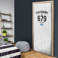 Fijian Rugby Door Cover Six Seven Nine to The World - Tapa Pattern