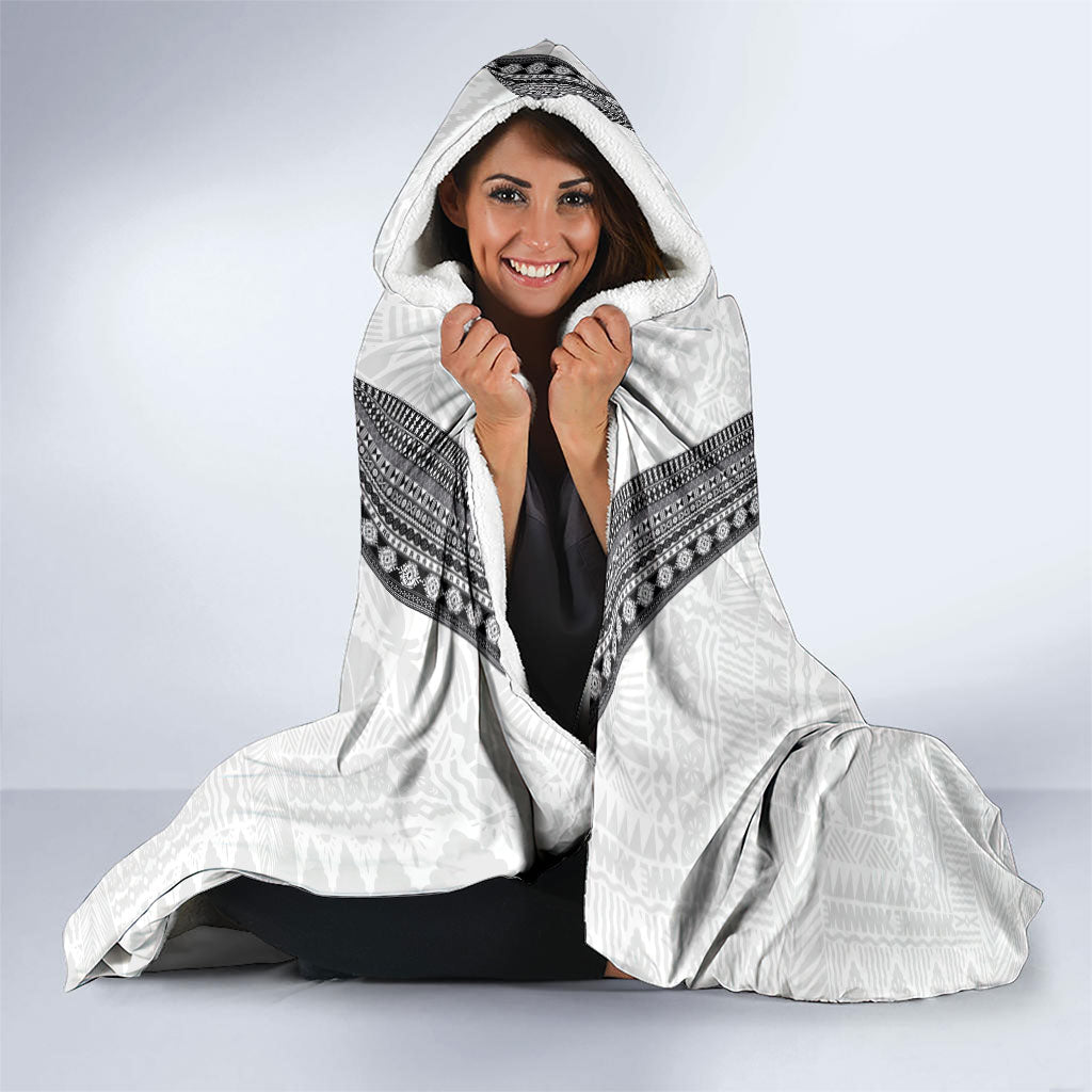 Fijian Rugby Hooded Blanket Six Seven Nine to The World - Tapa Pattern
