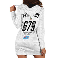Fijian Rugby Hoodie Dress Six Seven Nine to The World - Tapa Pattern