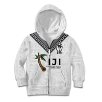 Fijian Rugby Kid Hoodie Six Seven Nine to The World - Tapa Pattern