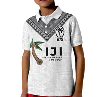 Fijian Rugby Kid Polo Shirt Six Seven Nine to The World - Tapa Pattern