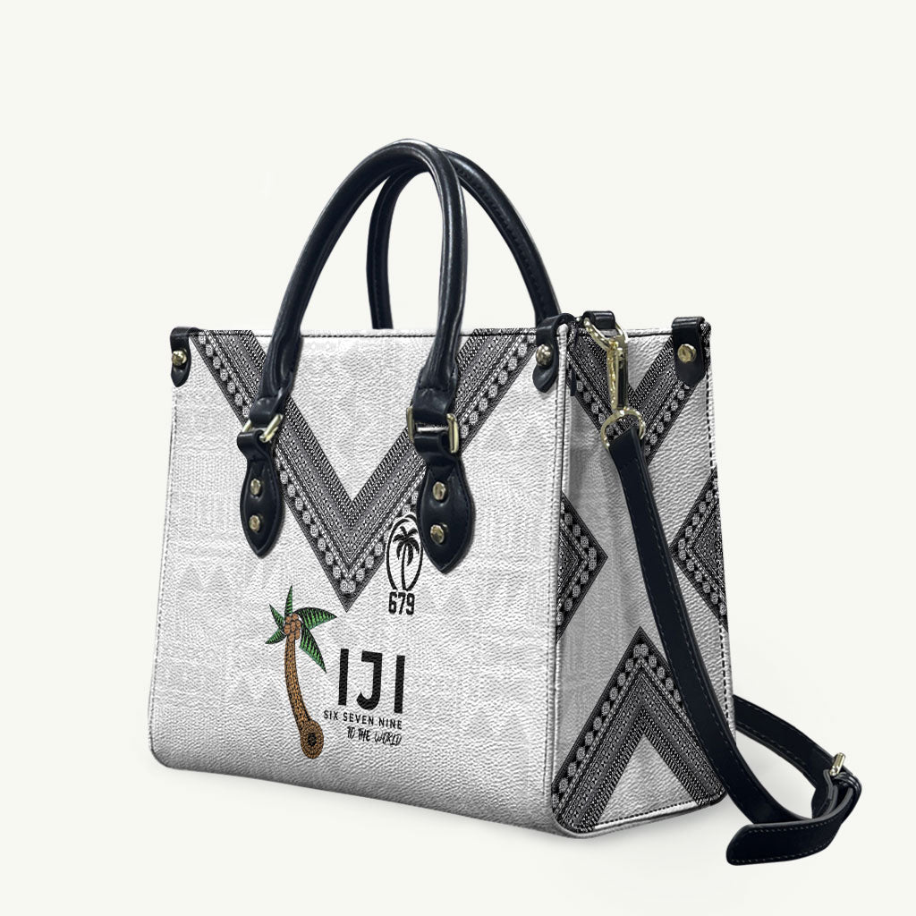 Fijian Rugby Leather Bag Six Seven Nine to The World - Tapa Pattern