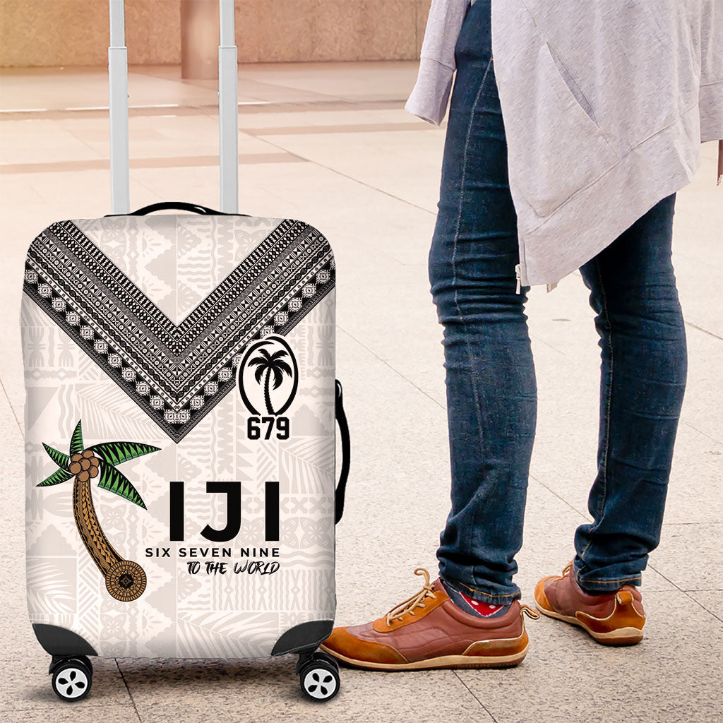 Fijian Rugby Luggage Cover Six Seven Nine to The World - Tapa Pattern