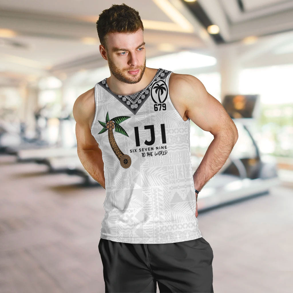 Fijian Rugby Men Tank Top Six Seven Nine to The World - Tapa Pattern