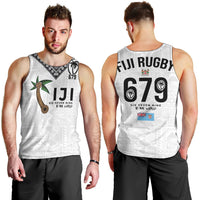 Fijian Rugby Men Tank Top Six Seven Nine to The World - Tapa Pattern